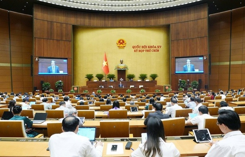 Các đại biểu tại phiên thảo luận sáng 6/5 (Ảnh: Media Quốc hội).