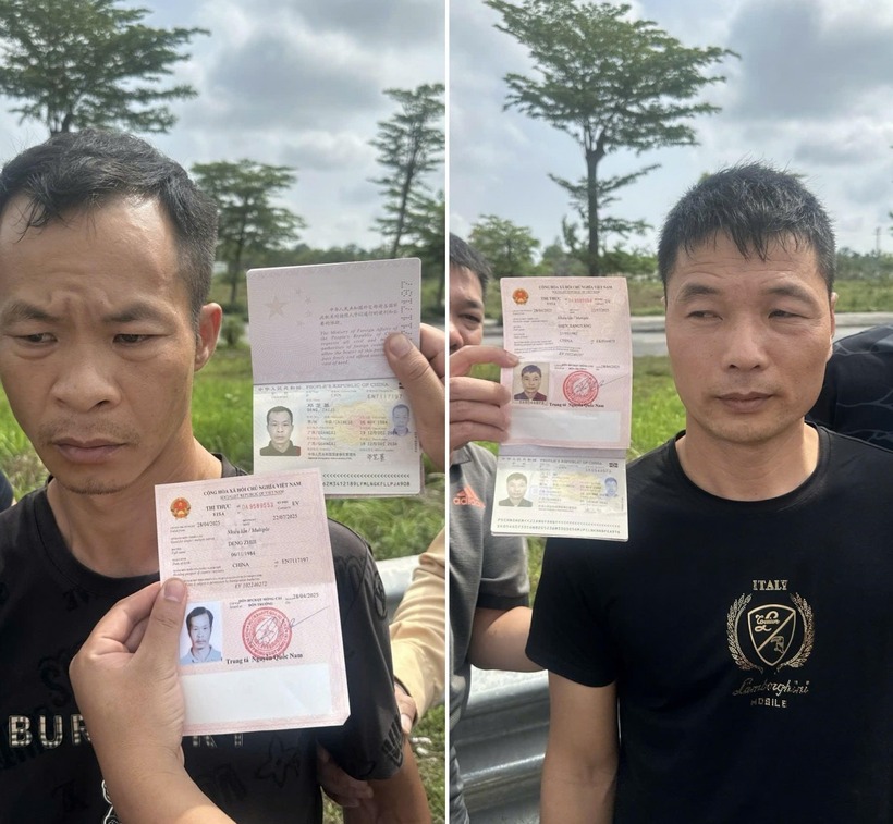 2 đối tượng người Trung Quốc bị bắt giữ. Ảnh: Người lao động