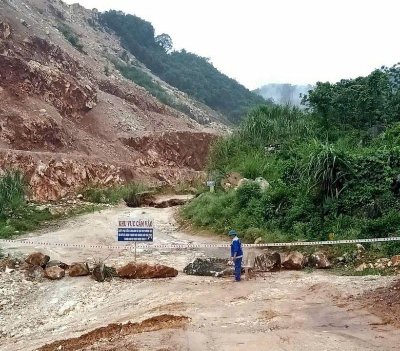 Hiện trường vụ tai nạn được phong tỏa. Ảnh: VOV