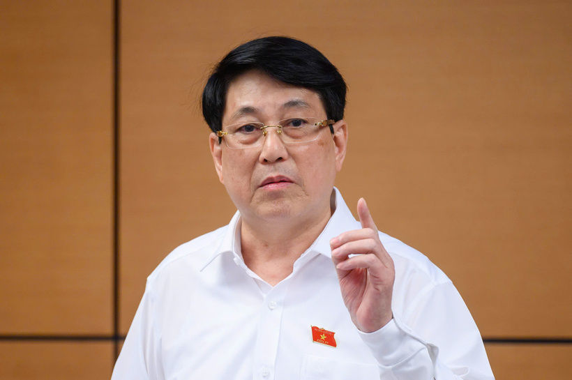 Chủ tịch nước Lương Cường phát biểu tại tổ. (Ảnh: Media Quốc hội)