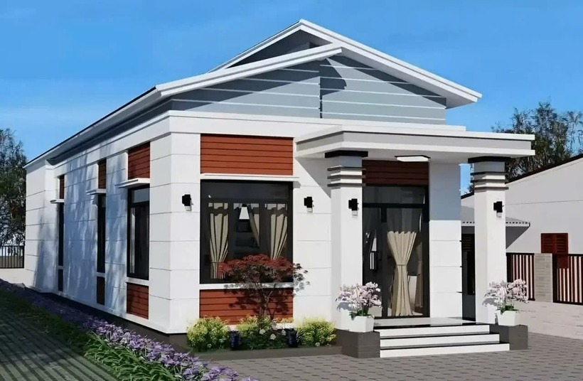 Dù có thiết kế đơn giản nhưng ngôi nhà này vẫn vô cùng hút mắt.