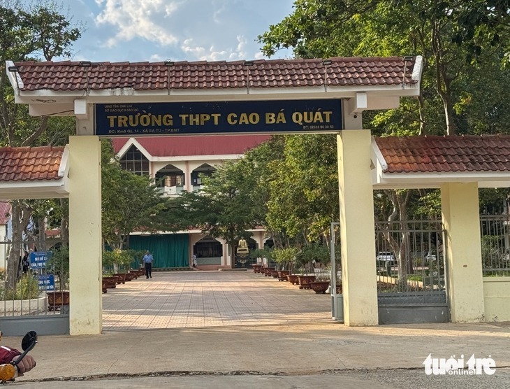 Trường THPT Cao Bá Quát (TP.Buôn Ma Thuột). Ảnh: Tuổi trẻ Online