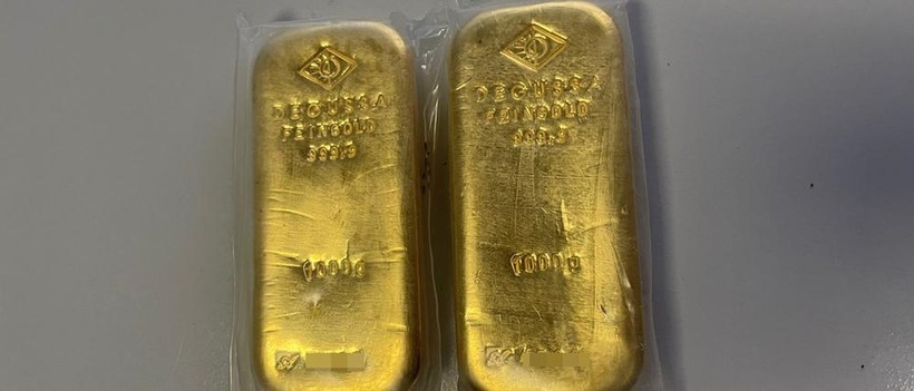 Thỏi vàng được tìm thấy.