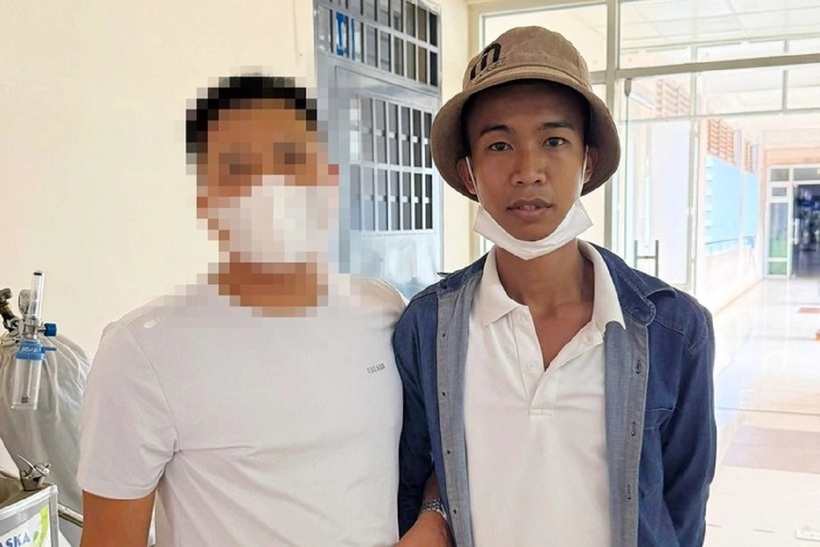 Nguyễn Thái Tú (đội mũ vải)- nghi phạm đuổi đánh Shipper. Ảnh: PLO