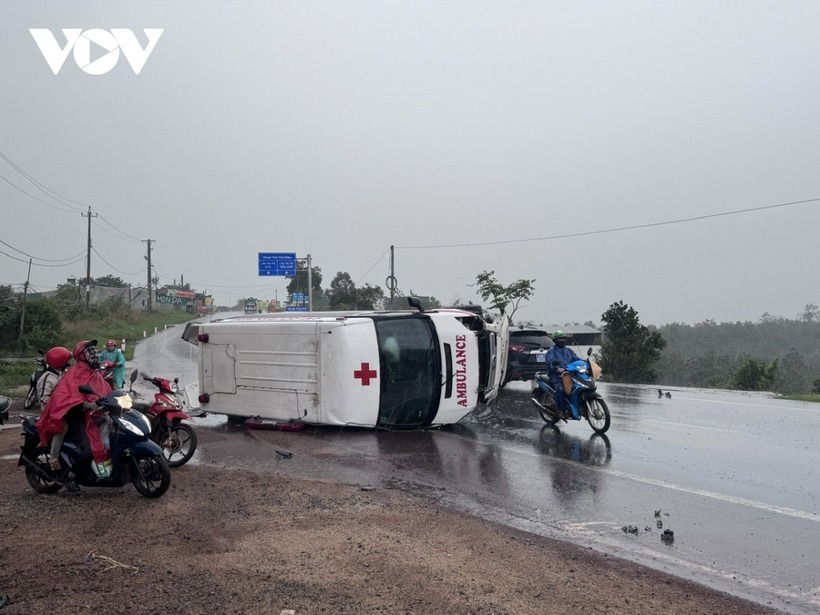 Hiện trường xảy ra vụ tai nạn. Ảnh: VOV.