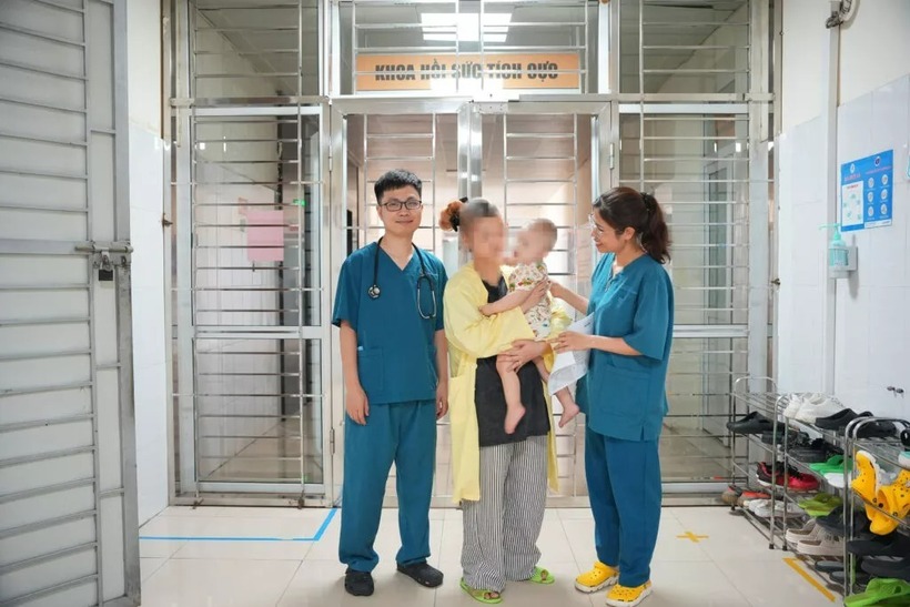 Bệnh nhi phục hồi tốt sau thủ thuật gắp dị vật, đến nay đã được xuất viện. Ảnh: Bệnh viện Sản Nhi Quảng Ninh
