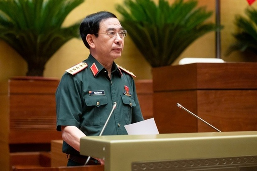 Bộ trưởng Bộ Quốc phòng Phan Văn Giang (Ảnh: Media Quốc hội).
