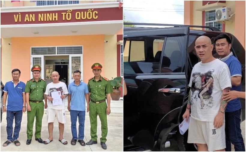 Huỳnh Minh Sang bị lực lượng công an di lý về Phú Yên để tiếp tục điều tra. (Ảnh: Cơ quan công an)