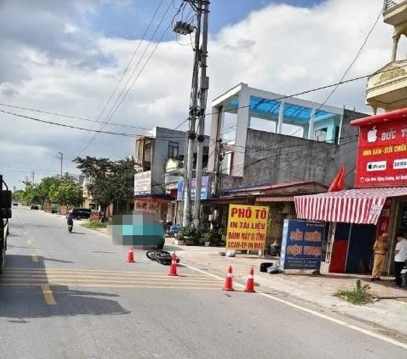 Hiện trường vụ tai nạn. Ảnh: Báo Lao động.