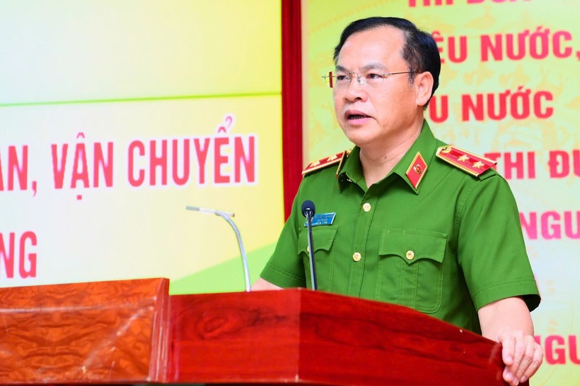 Trung tướng Nguyễn Văn Long, Thứ trưởng Bộ Công an phát biểu tại Hội nghị. Ảnh: VietNamnet