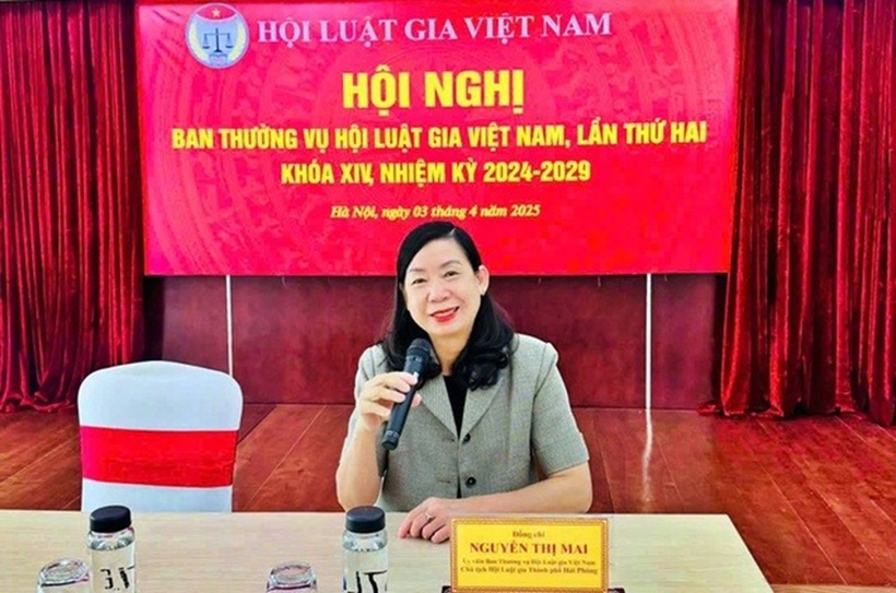 Bà Nguyễn Thị Mai – Chủ tịch Hội Luật gia Tp.Hải Phòng.
