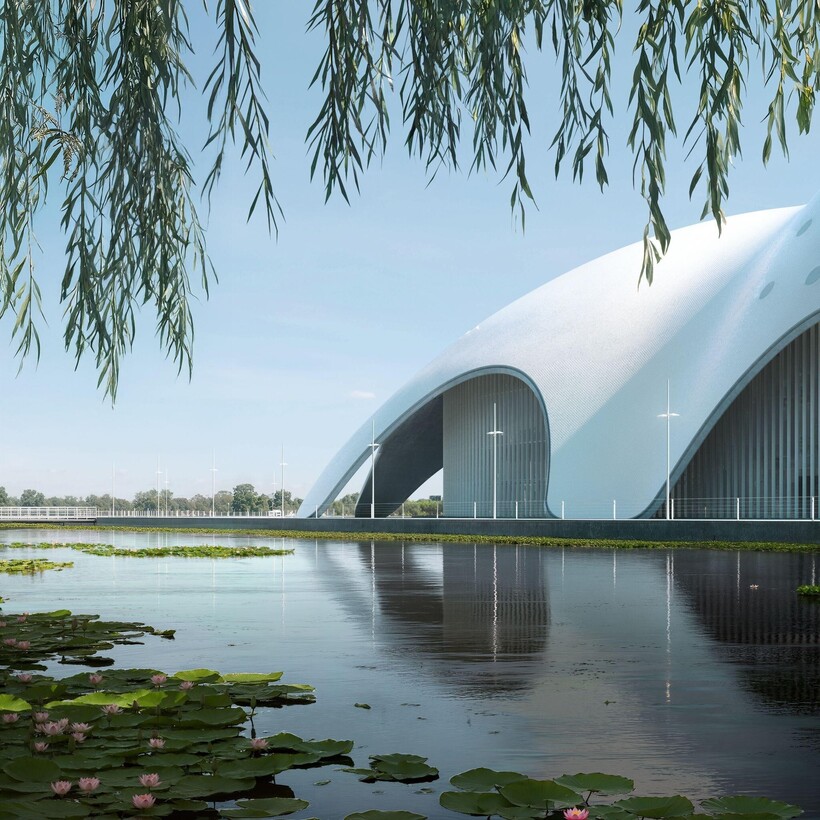 Mái vòm nhà hát được thiết kế bởi các nguyên lý toán học và vật lý vô cùng phức tạp