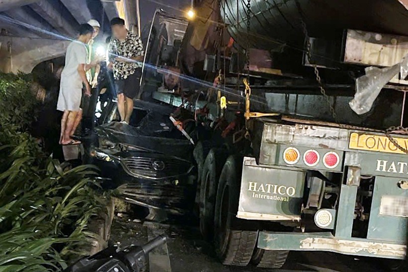 Hiện trường xảy ra vụ tai nạn. Ảnh: Vietnamnet.