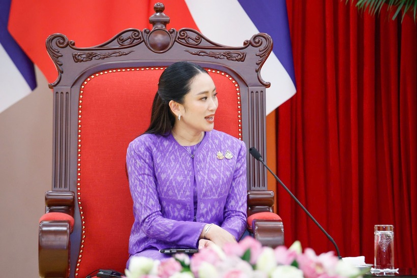 Thủ tướng Thái Lan Paetongtarn Shinawatra tại buổi tiếp.