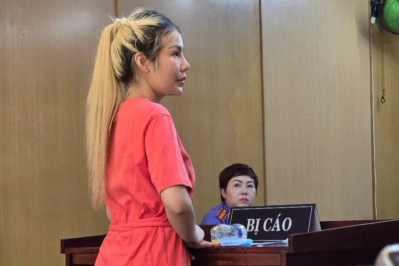 Bị cáo Yến tại phiên tòa. Ảnh: Báo Dân trí.