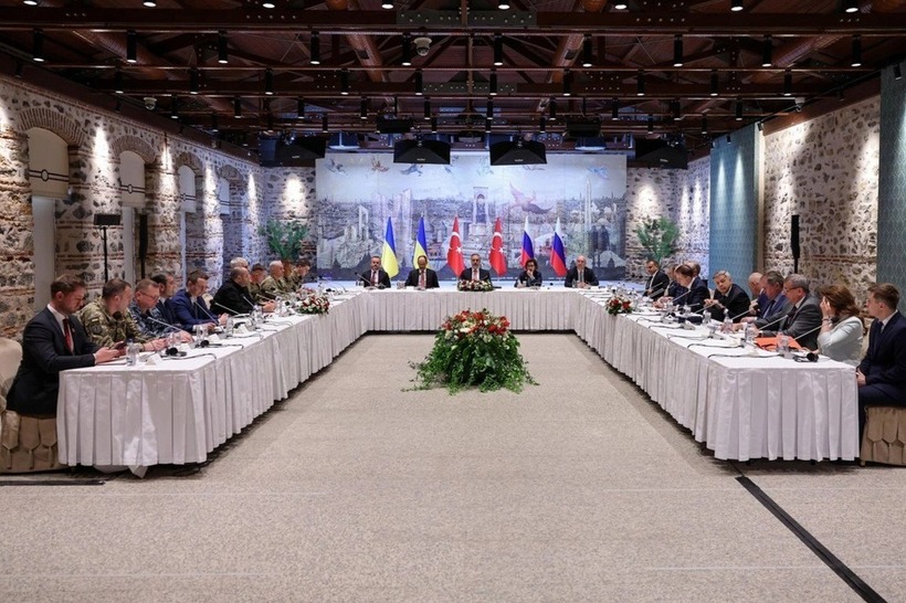 Thổ Nhĩ Kỳ chủ trì cuộc đàm phán giữa Nga và Ukraine tại Istanbul ngày 16/5. Ảnh: Anadolu.