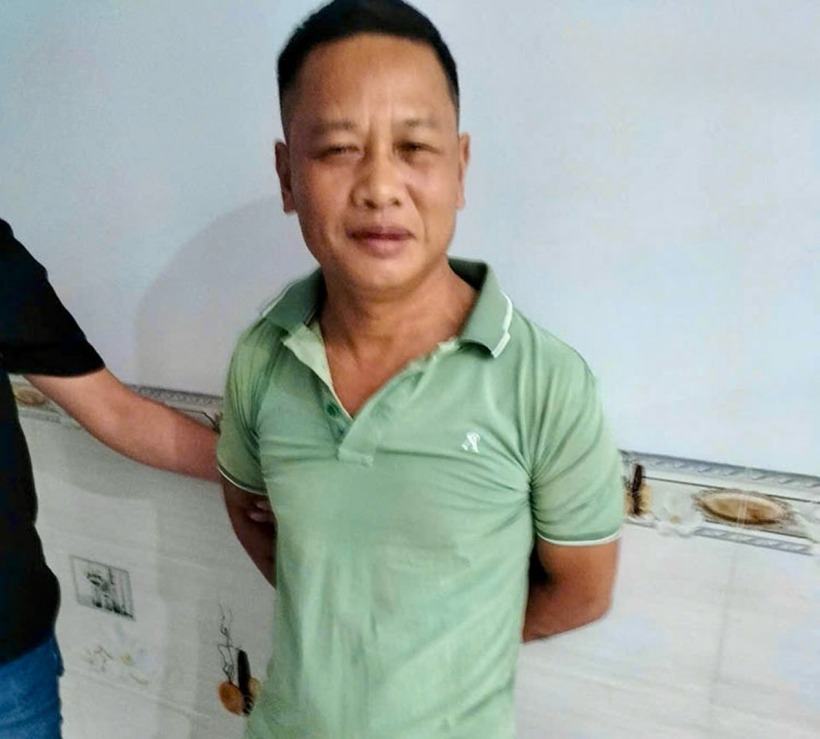 Đối tượng truy nã Nguyễn Văn Minh khi bị bắt. (Ảnh: Công an tỉnh Bình Thuận)
