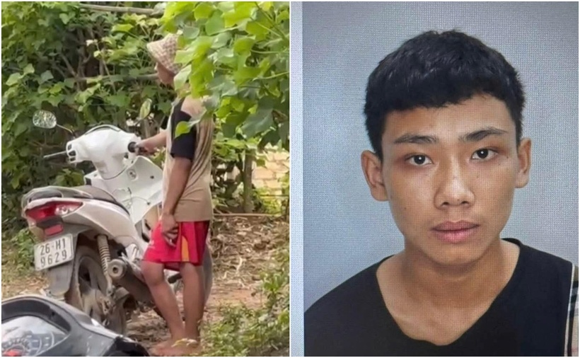 Thời điểm bị cảnh sát phát hiện, Tòng Văn Vương vẫn cầm dao nhọn dọa tự sát nếu bị bắt giữ. (Ảnh: Cơ quan công an)