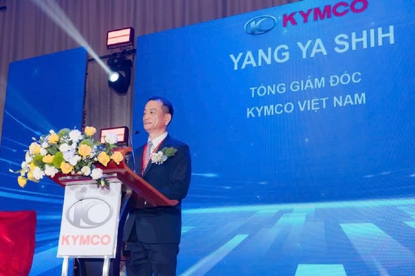 Đại diện KYMCO phát biểu tại buổi lễ ra mắt