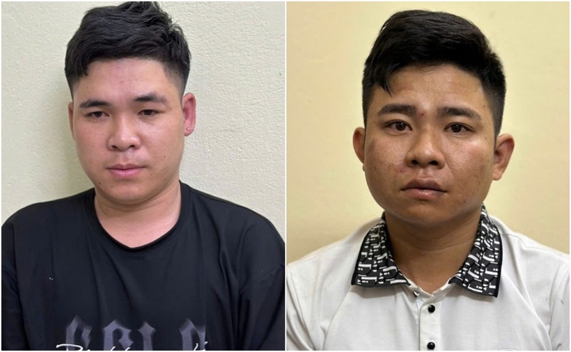 Đối tượng Bùi Quốc Đại và Nguyễn Doãn Quảng. (Ảnh: Công an tỉnh Quảng Ninh)
