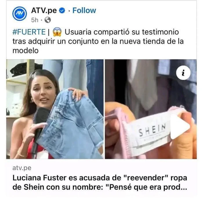 Tờ ATV.pe từng đưa tin về việc Luciana Fuster - Miss Grand International 2023 bị tố lừa dối khách hàng. Ảnh: Saostar.vn