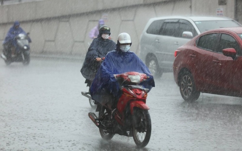 Miền Bắc đang đối mặt với nguy cơ mưa lớn, có nơi cường suất vượt 100mm/3h. Ảnh minh hoạ.