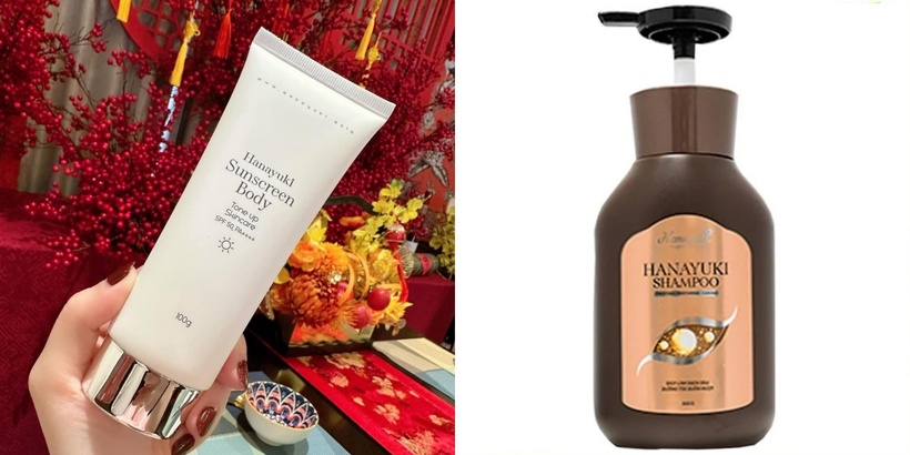 2 sản phẩm Hanayuki Sunscreen Body (hộp 1 túyp 100g) và Hanayuki shampoo bị Bộ Y tế thu hồi do không đạt quy định