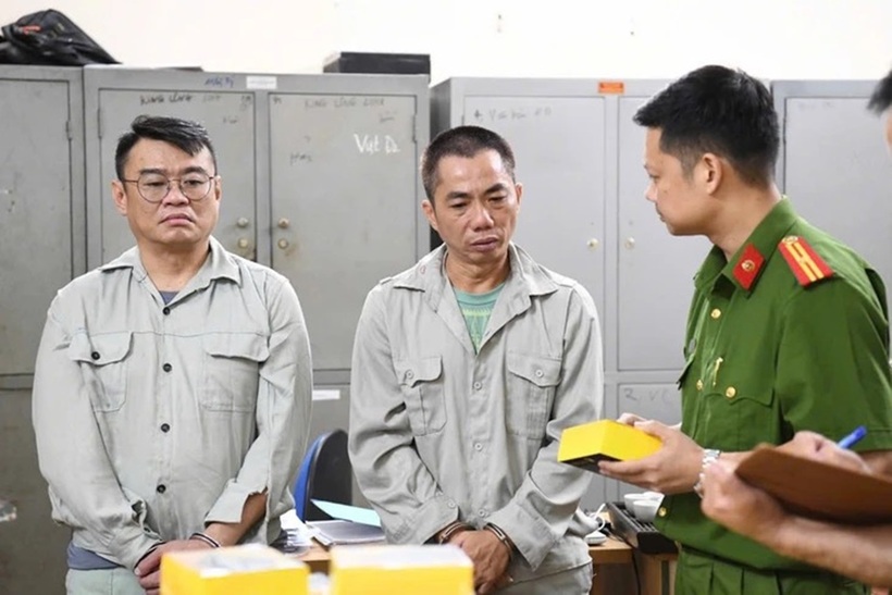 Hai người chủ mưu cầm đầu bị lực lượng Công an tỉnh Phú Thọ bắt giữ. Ảnh: Tuổi trẻ Online