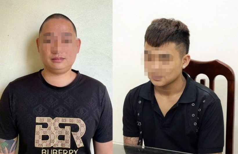 2 bị can Phạm Đình Hùng và Trần Đình Hoàng bị khởi tố. Ảnh: Báo Công lý.