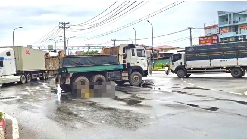 Hiện trường xảy ra vụ tai nạn. Ảnh: PLO.