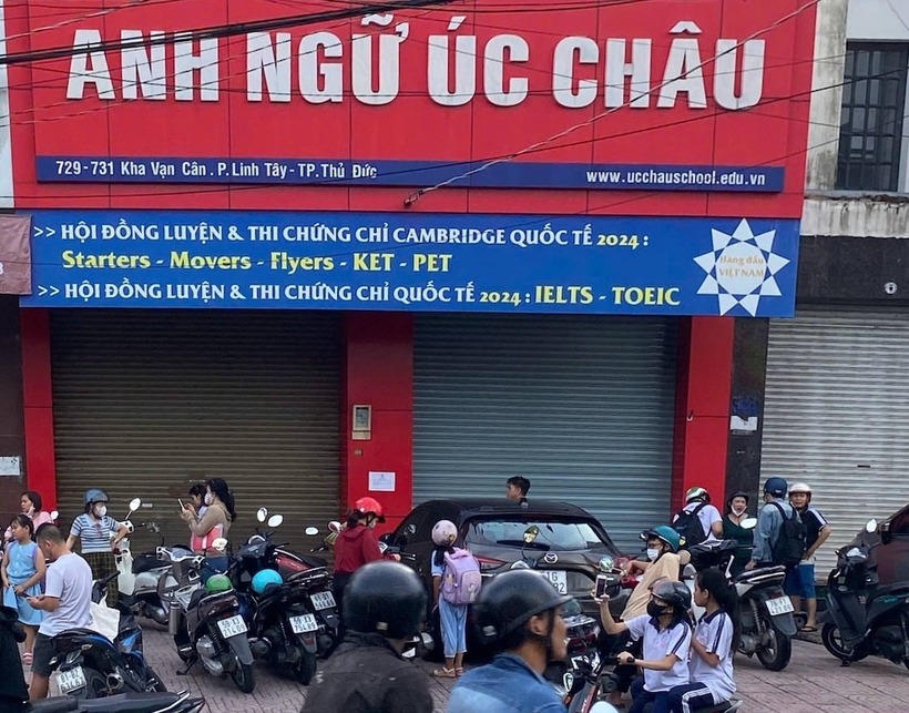 Trung tâm ngoại ngữ Úc Châu 1 (địa chỉ số 729-731 Kha Vạn Cân). Ảnh: VietNamnet
