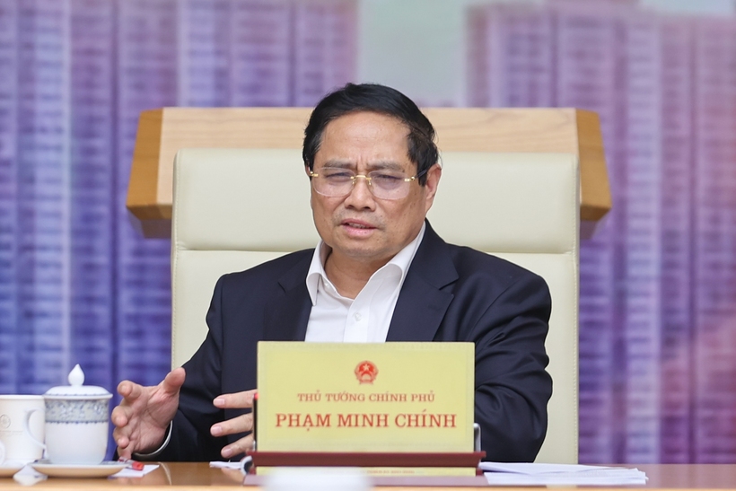 Thủ tướng Phạm Minh Chính chủ trì cuộc họp Thường trực Chính phủ về quản lý thị trường vàng. Ảnh: VGP.