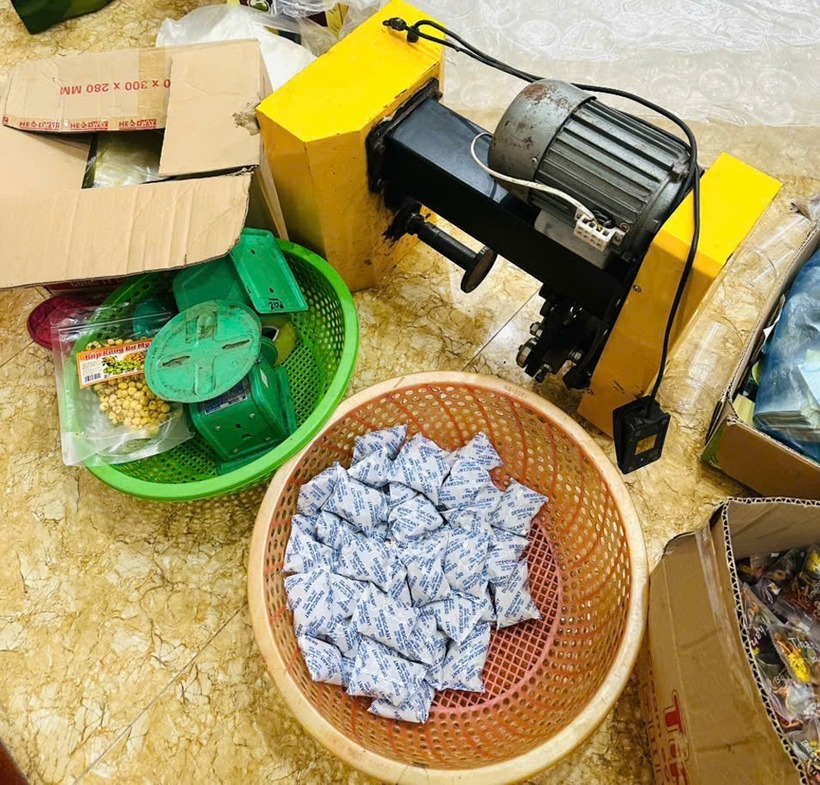 Tang vật vụ án. (Ảnh: Báo Bắc Giang)