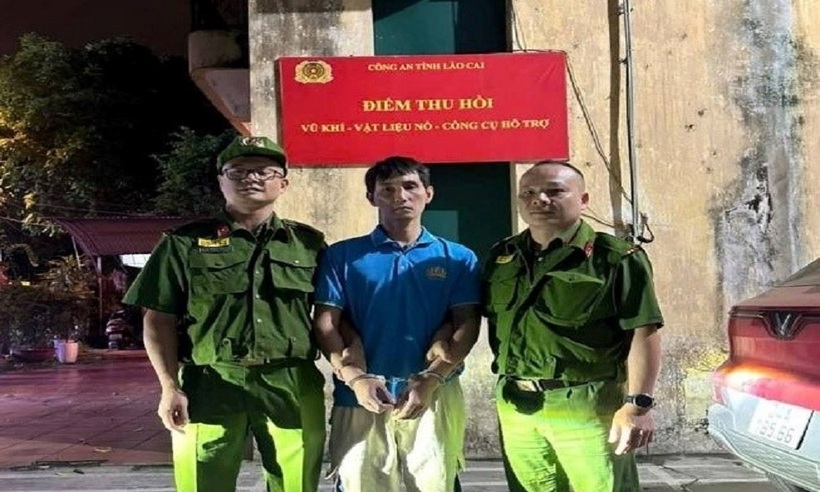 Đối tượng Dương Đức Tuấn bị lực lượng Cảnh sát 113 Công an tỉnh bắt giữ.