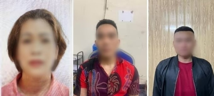 Các đối tượng Nguyễn Thị Thành, Bế Văn Tư và Lò Văn Đông (từ trái sang phải). Ảnh: Công an tỉnh Quảng Ninh
