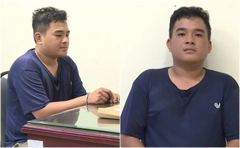 Dương Trí Tài bị cảnh sát giao thông khống chế, bắt giữ. (Ảnh: Cơ quan công an)