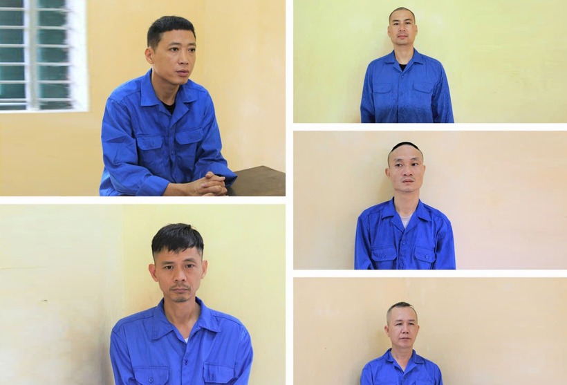 5 bị can trong đường dây cá độ bóng đá qua mạng. Ảnh: VietNamNet.