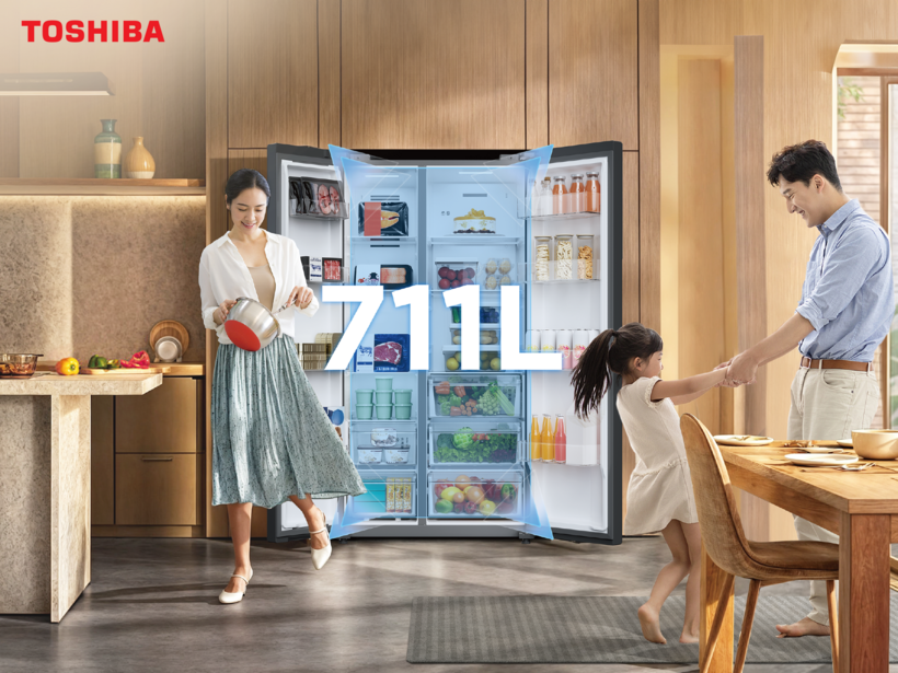 Siêu tủ lạnh NaturePURE 711L – thiết kế tối ưu hóa không gian, kích thước không đổi, nhưng bên trong dung tích lên đến 711L.