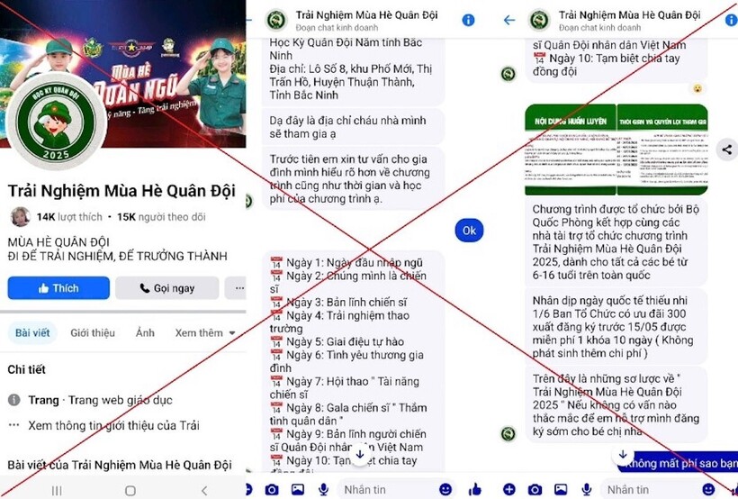 Người dân cảnh giác khi đăng ký tham gia Trại hè Quân đội nhân dân trên mạng xã hội