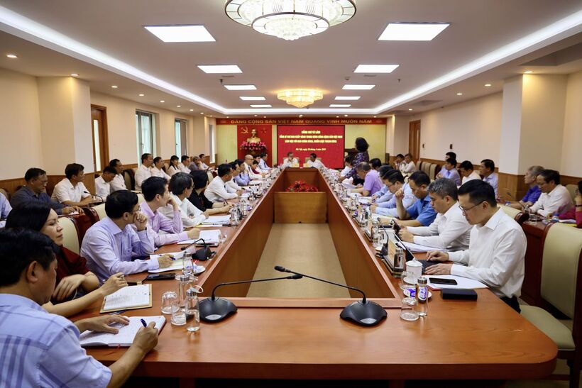 Quang cảnh buổi làm việc. Ảnh: Ban Chính sách, chiến lược Trung ương.