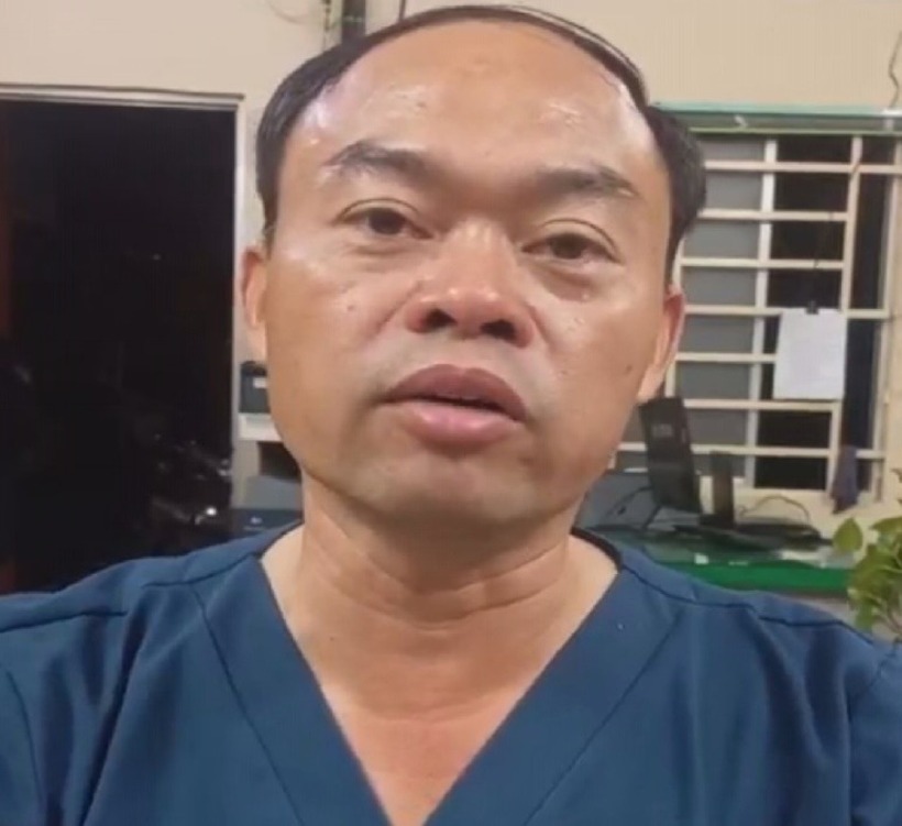 Nghi phạm Trần Xuân Hiền tại cơ quan công an. Ảnh: VietNamnet