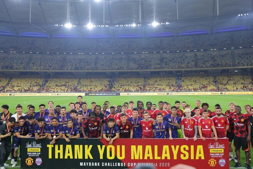 Thắng chung cuộc 1-0 trước MU, ASEAN All Stars đã tạo nên tiếng vang và niềm hân hoan của người yêu bóng đá Đông Nam Á. Ảnh: Thể thao và Văn hóa.