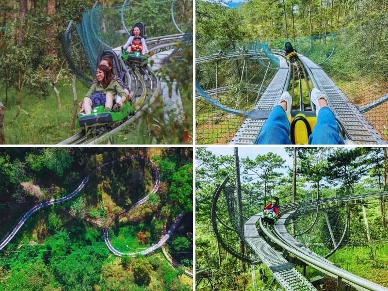 Datanla nổi tiếng với các hoạt động như đu dây vượt thác (canyoning), chèo thuyền kayak, zipline. Ảnh minh hoạ.