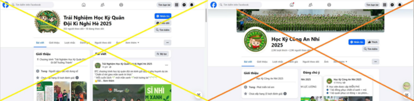 Fanpage giả mạo. (Ảnh: Công an Hà Nam)
