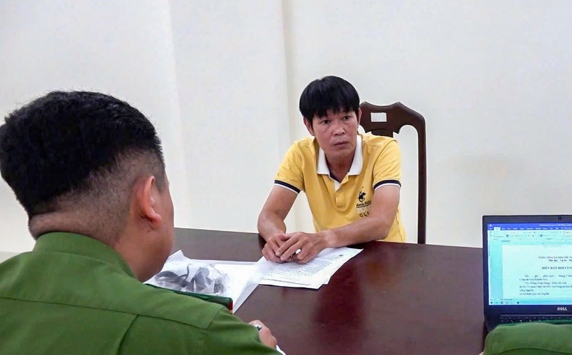 Đặng Đạo tại cơ quan điều tra. Ảnh: Dân Trí.