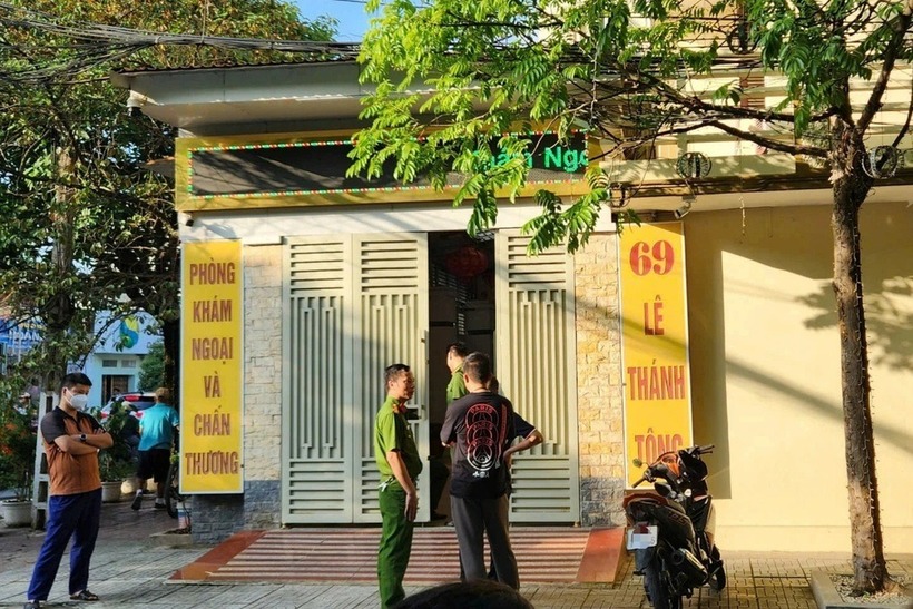Phòng khám nơi xảy ra vụ việc. Ảnh: Dân Trí