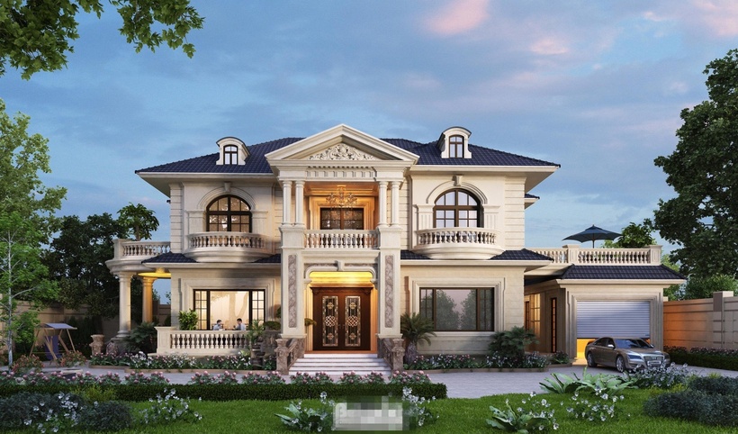 Để xây biệt thự sân vườn, diện tích tối thiểu khoảng 200m2 và mặt tiền từ 10m trở nên nhằm đảm bảo sự cân đối giữa biệt thự và sân vườn. Ảnh minh hoạ.