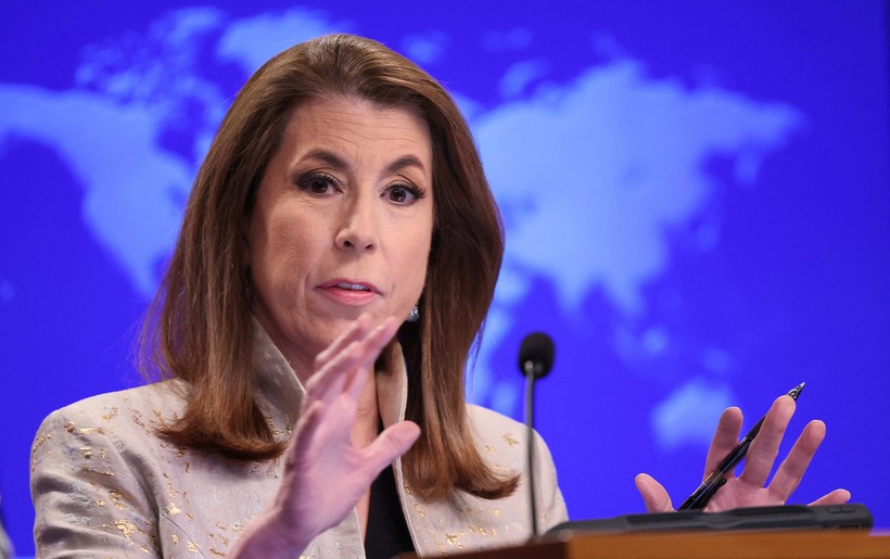 Người phát ngôn Bộ Ngoại giao Mỹ Tammy Bruce. Ảnh: Reuters