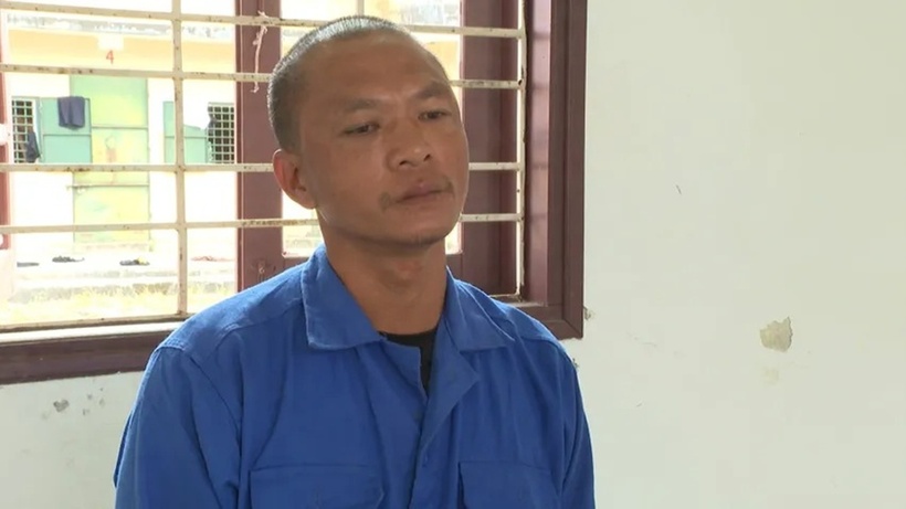 Hồ Văn Phương Tâm tại cơ quan công an. Ảnh: PLO.