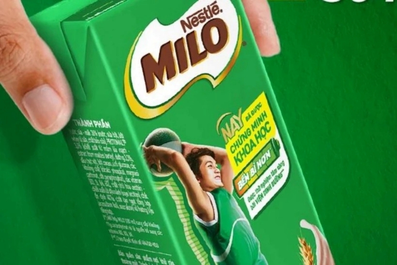 Thực phẩm bổ sung Sữa lúa mạch Nestlé Milo. Ảnh: TTXVN